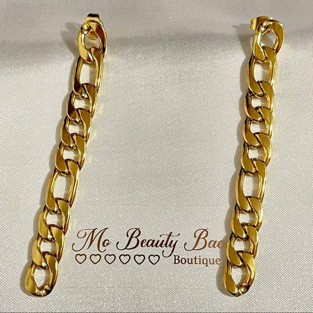 Gold Chain Link Earrings